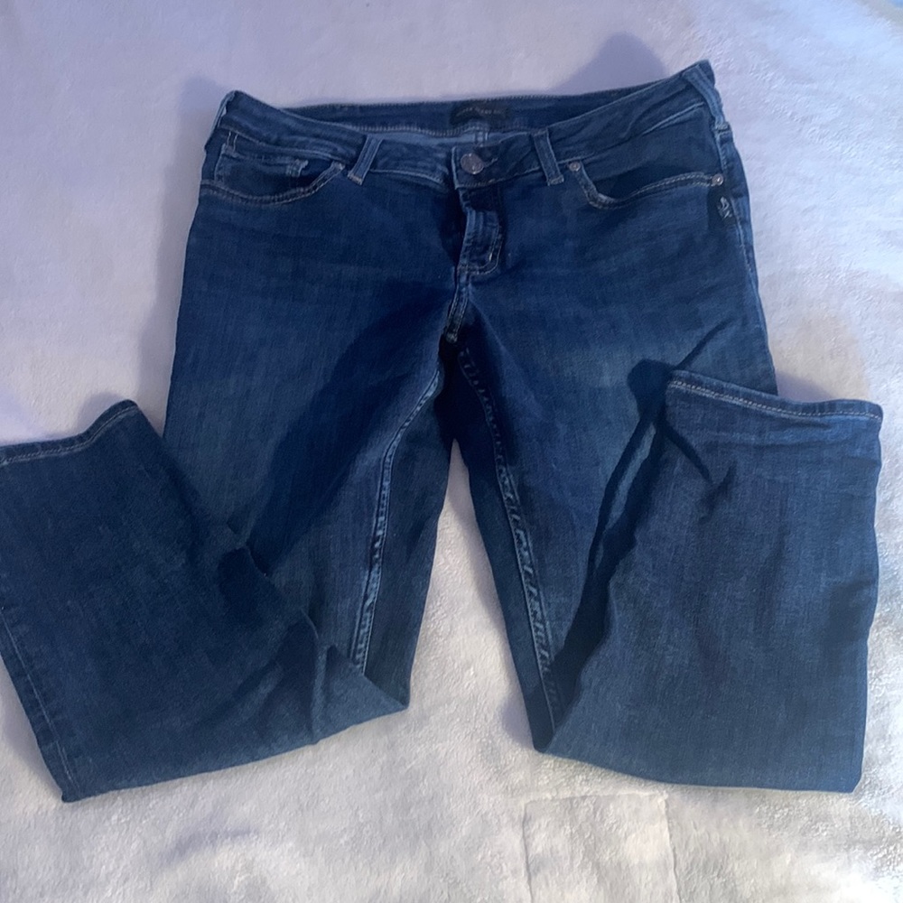 Silver skinny jeans size 32 / 25 dark blue